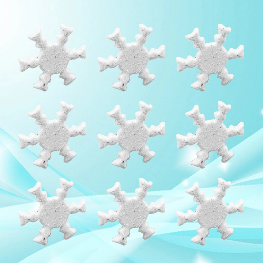 50 Pcs Snowflake Brads Scrapbooking Embellishment Fastener Brads Metal Crafts Chrismas Decoration (As Shown)