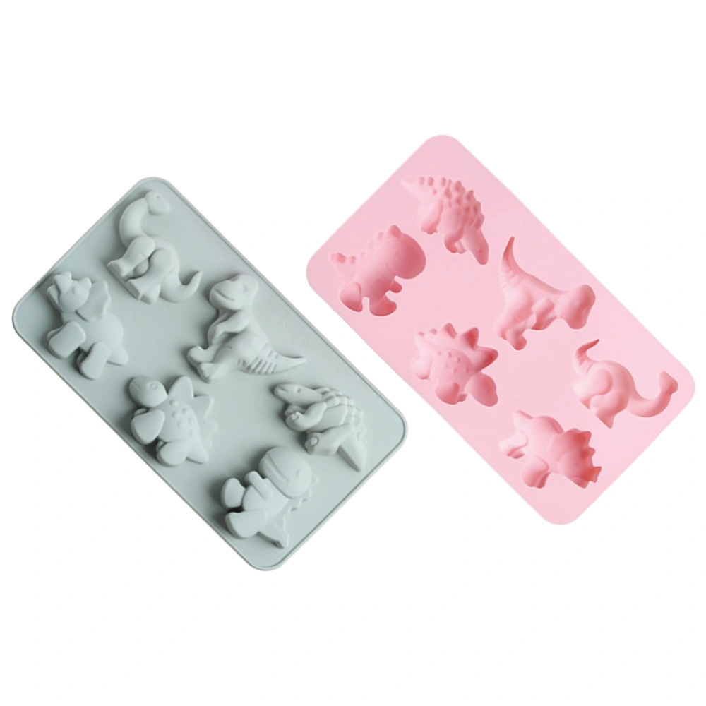 2Pcs Silicone Cookie Mold Dinosaurs Shape Cake Mold DIY Baking Mold Kitchen Bread Mold