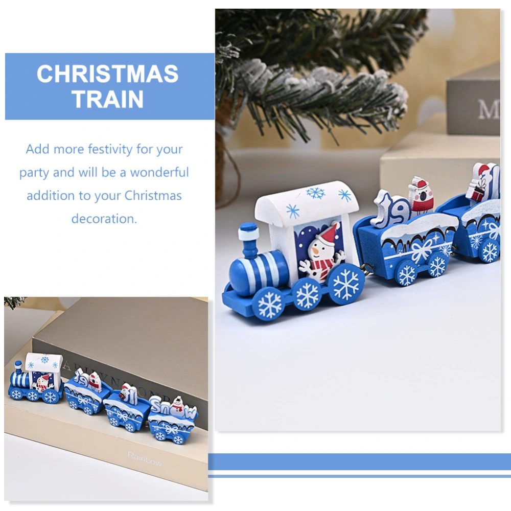 1 Box Christmas Wood Train Adornment Xmas Train Ornament Xmas Party Gift Xmas Kids Present