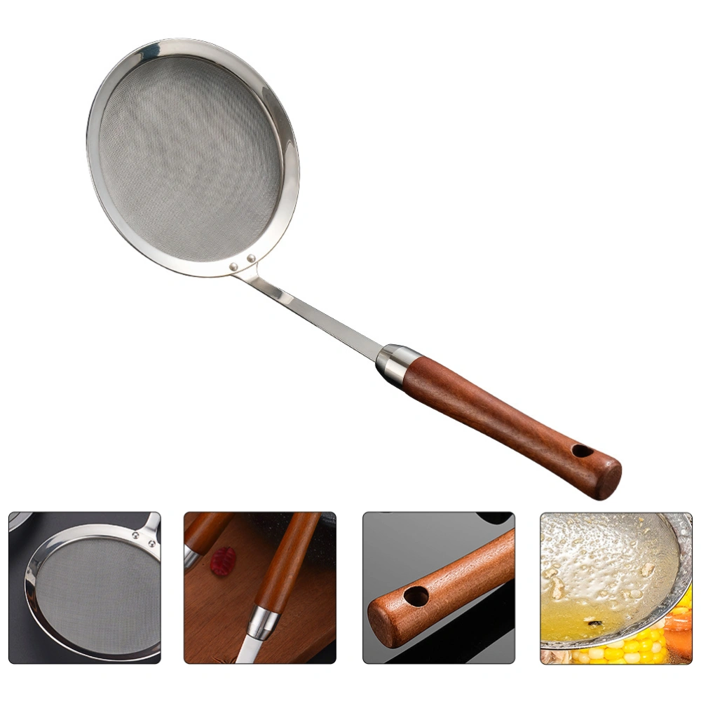 Multi-functional Filter Spoon Stainless Steel Fine Mesh Wire Oil Skimmer Strainer