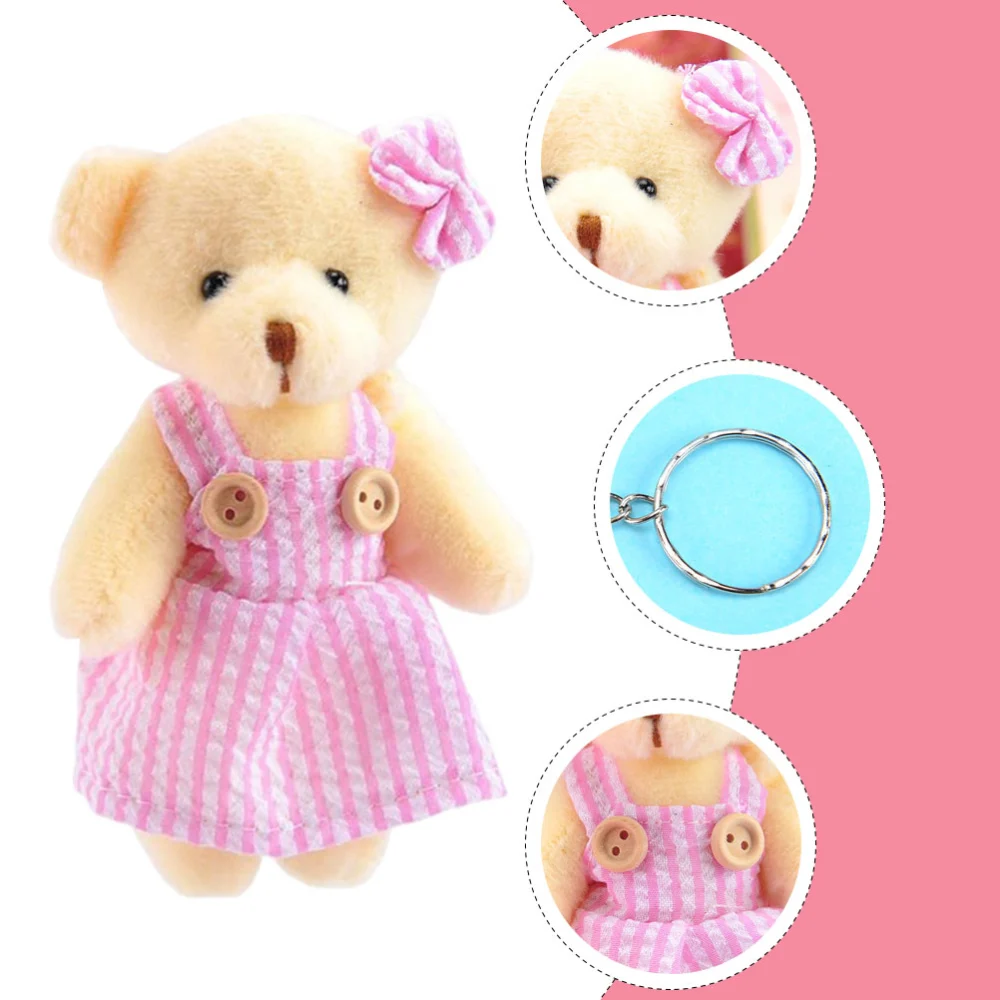 Plush Bear Key Chain Pendant Handbag Pendant Backpack Key Hanging Decor