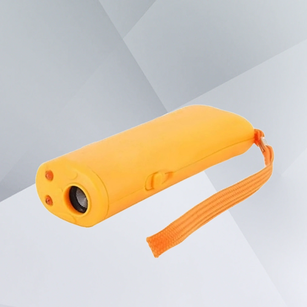 Ultrasonic Dog Repeller Electronic Dog Trainer No Bark Anti Bark Stop Bark Dog Training Device With LED Light Torch (Yellow)