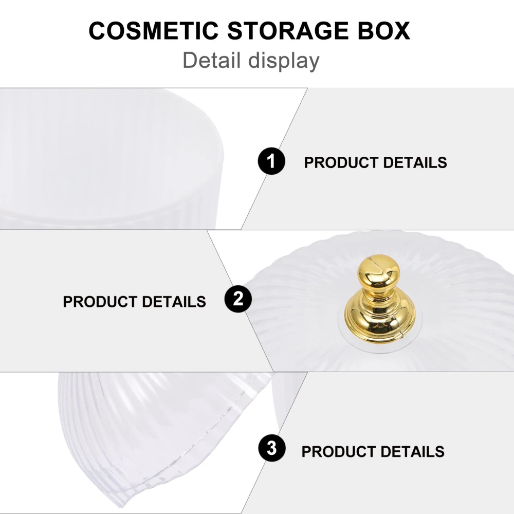 2pcs Makeup Storage Holder Plastic Cosmetic Storage Box Countertop Organizer