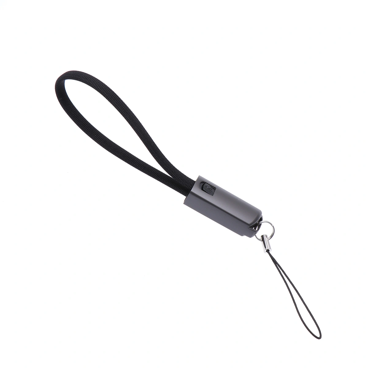 Multifunctional Micro USB Data Sync and Charging Cable Keychain Type-C Fast Charger Cable for Phone Outdoor (Black)