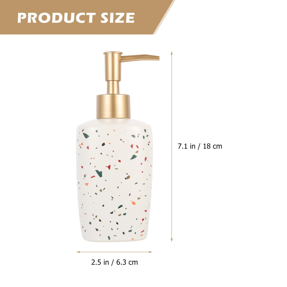 Hand Soap Bottle Soap Dispenser Ceramic Shampoo Bottle Pump Type Storage Bottle