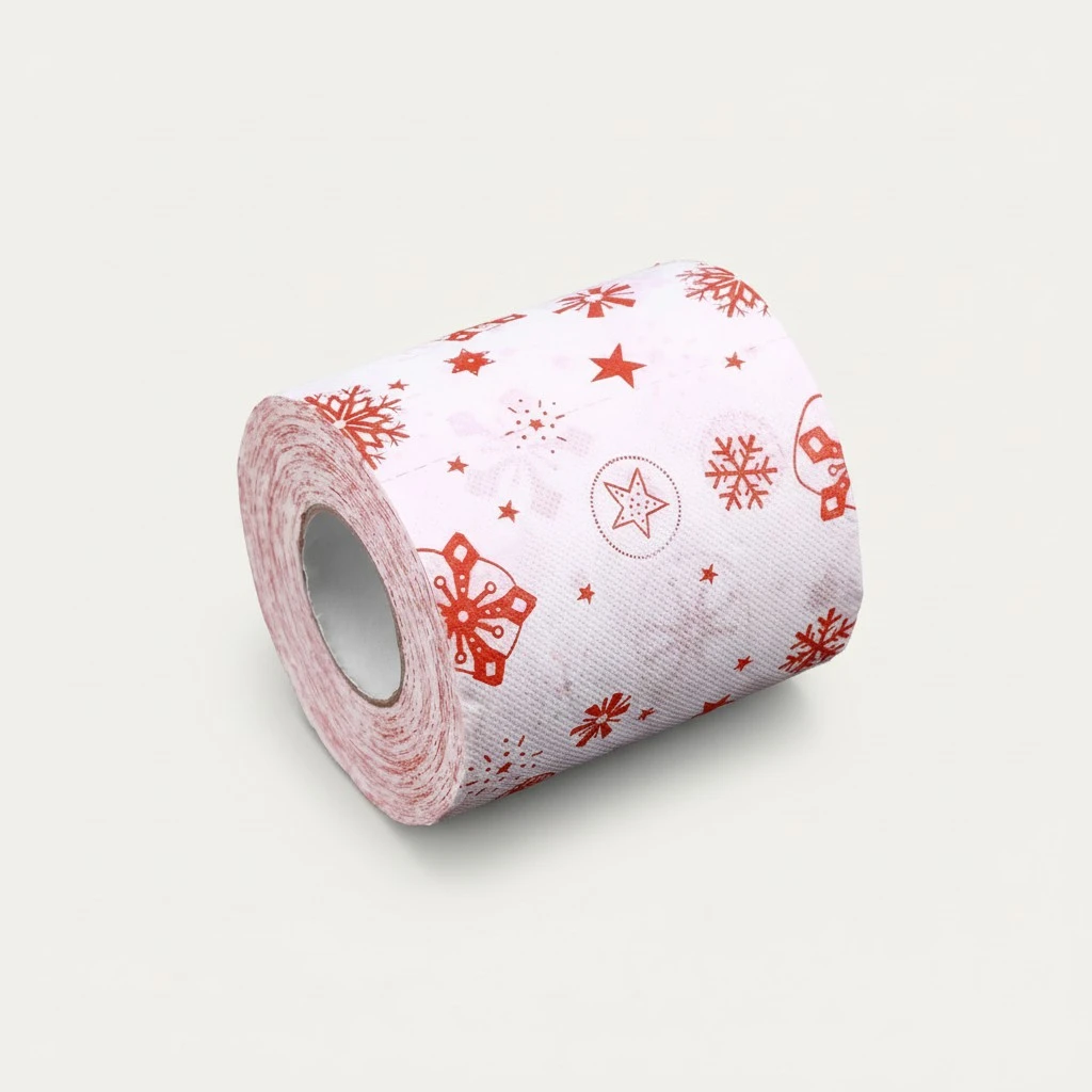 Creative Santa Claus Tissue Toilet Paper Roll Party Gift Merry Christmas Roll Paper for Table Living Room Bathroom