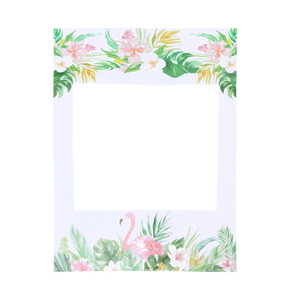 Hawaiian Party Paper Picture Frame Flamingo Selfie Photo Frame Props Accessory Party Supplies