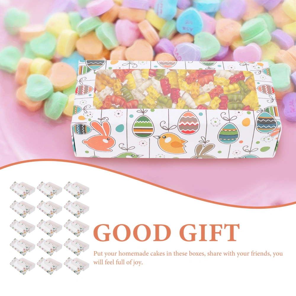 15Pcs Decorative Gift Wrapping Boxes Open Window Design Present Boxes Foldable Candy Boxes