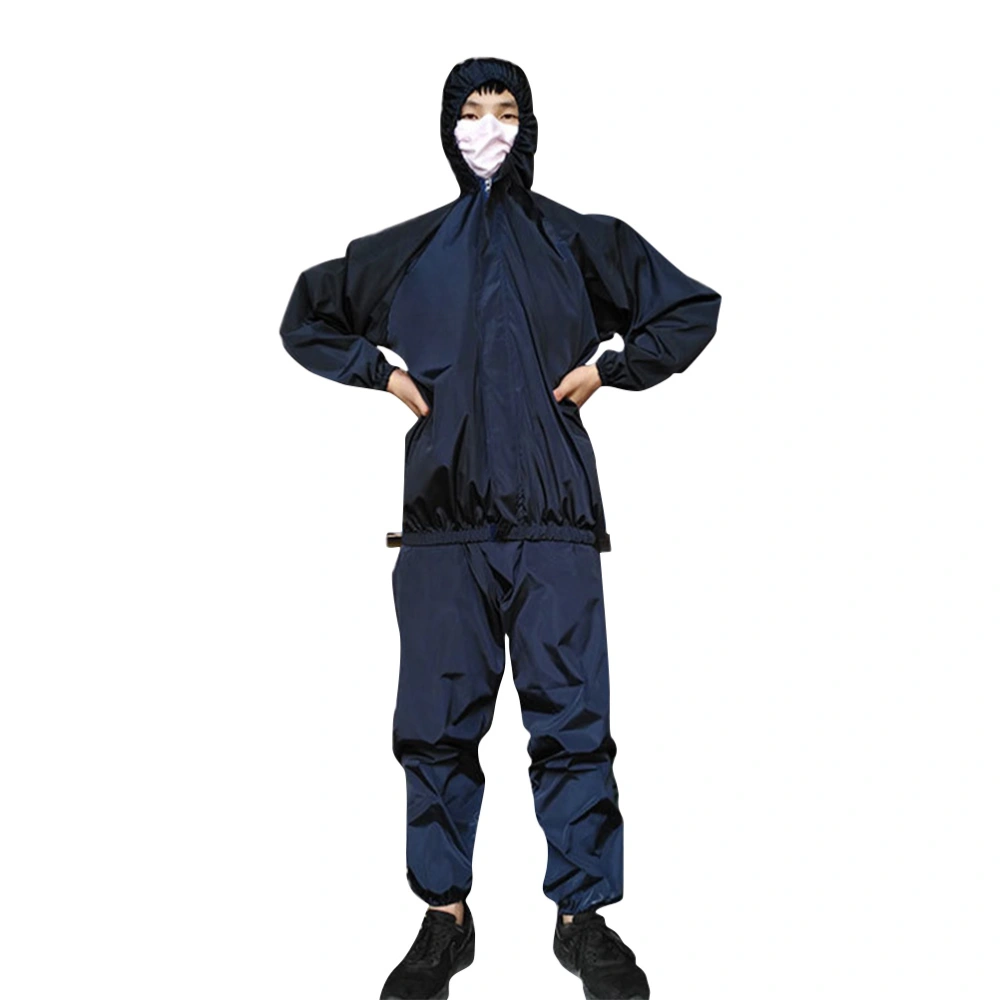 1PC Glass Wool Protective Clothing Plague Prevention Isolation Clothings Full Body Protective Clothes Dustproof Waterproof One-piece Hooded Work Clothes for Outdoor Clinic Wearing Size XXXL