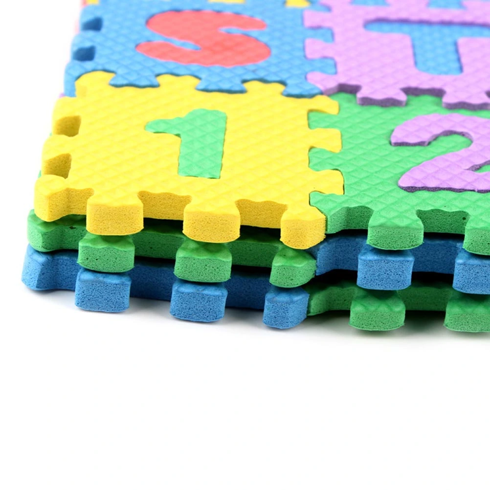 144pcs/4 Set Number Alphabet Mat Puzzle Floor Mat Carpet Bedroom Mat Educational Toys EVA Pad (Colorful)