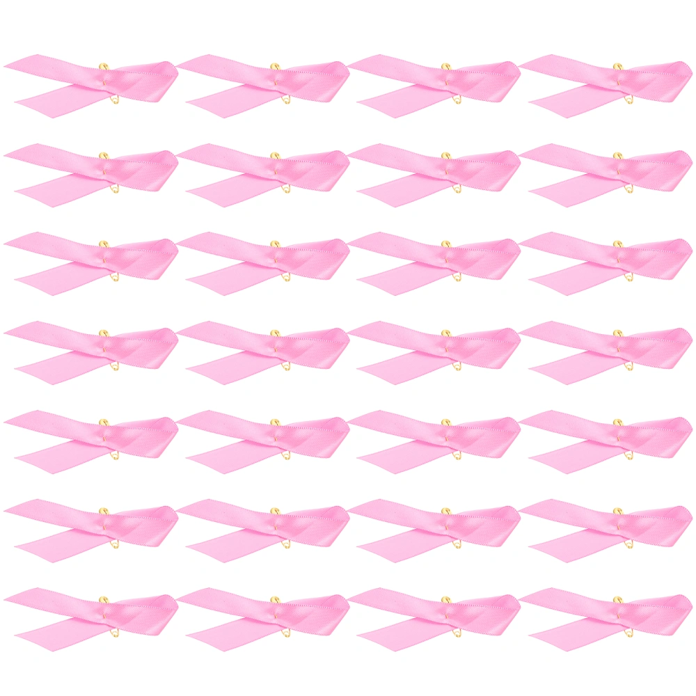 100Pcs Decorative Fundraising Ribbons Removable Breast Cancer Ribbons Breast Cancer Awareness