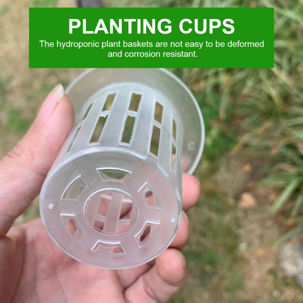 50pcs Plastic Planting Baskets Hydroponic Baskets Soilless Planting Cups for Garden