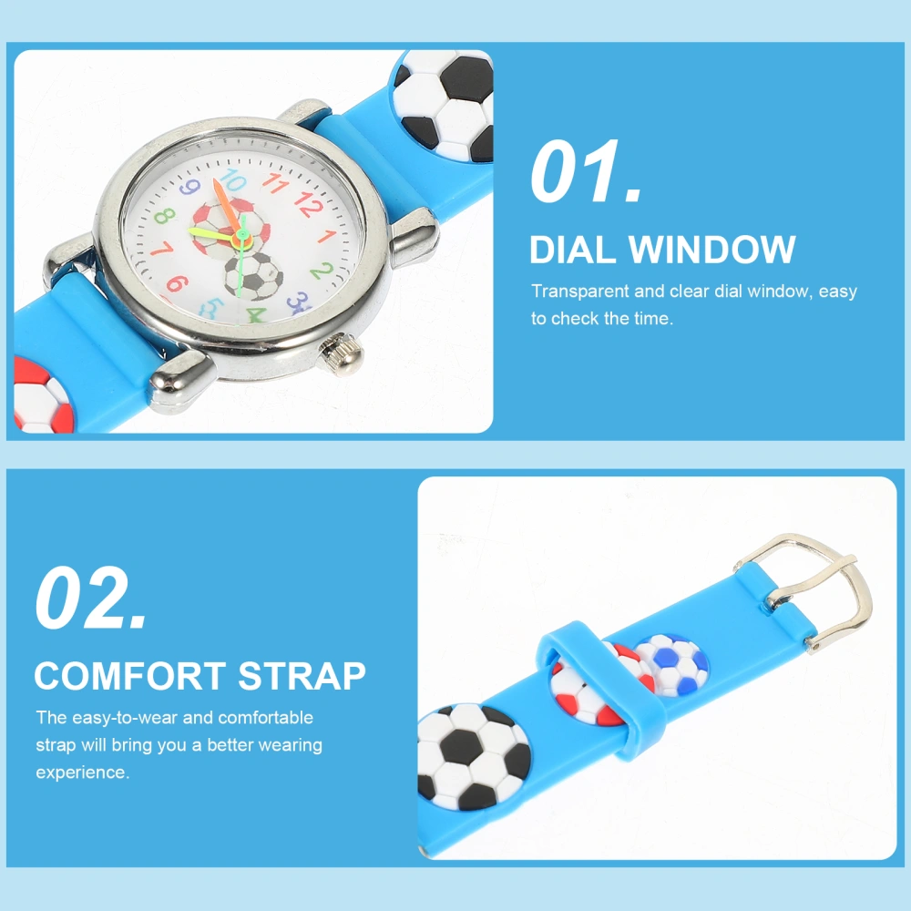 Fashion Kids Sports Watch Cartoon 3D Soccer Ball Watch Birthday Festival Gift