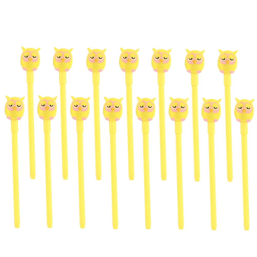 15pcs Creative Stationery Cartoon Gel Pen Owl Neutral Pen Lovely Student Pen