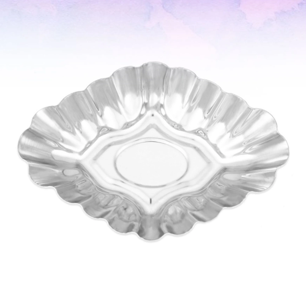 Baking Mold Stainless Steel Custard Tart Pudding Mould Baking Supplies for Home Bakery (Silver)