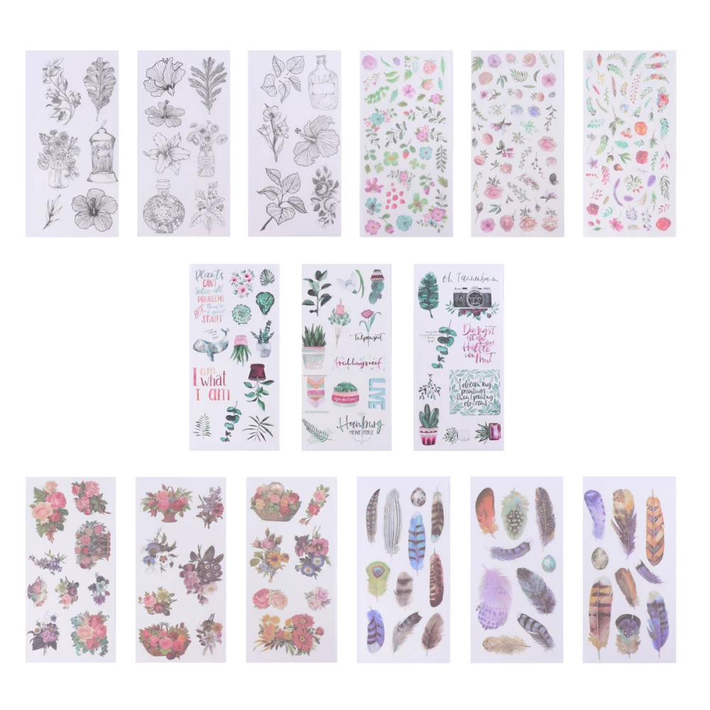 10 Sets Scrapbooking Stickers DIY Decorative Decal Lovely Washi Sticker for Children Students (Mixed Style)