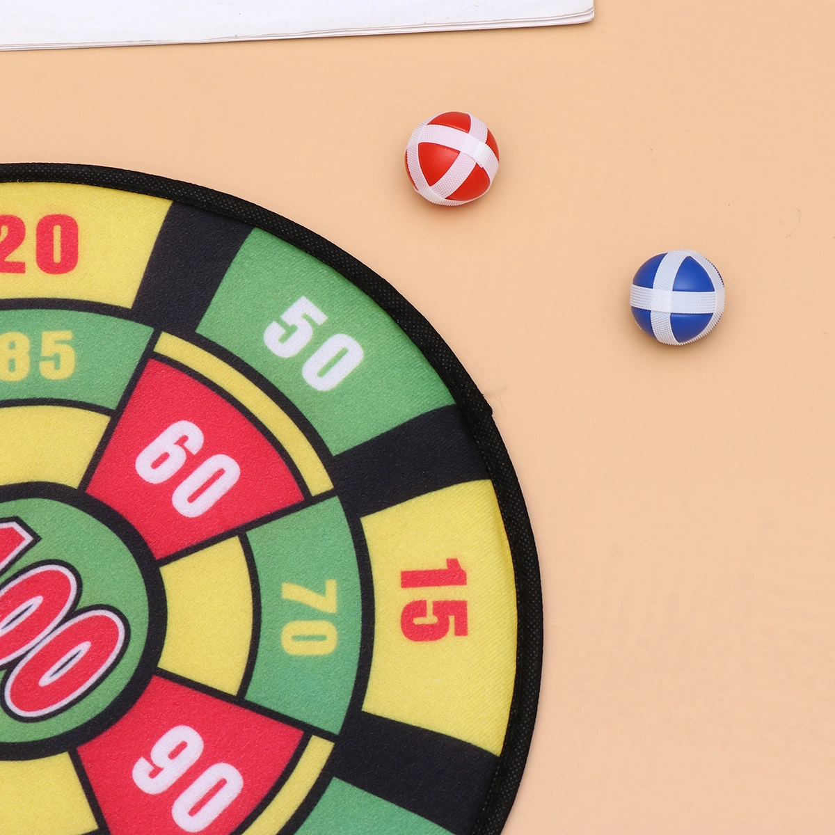 1 Set Interesting Round Cloth Dart Board Toy Kit Shooting Sticky Target Toy Cloth Art Throwing Darts Toy for Kids Playing