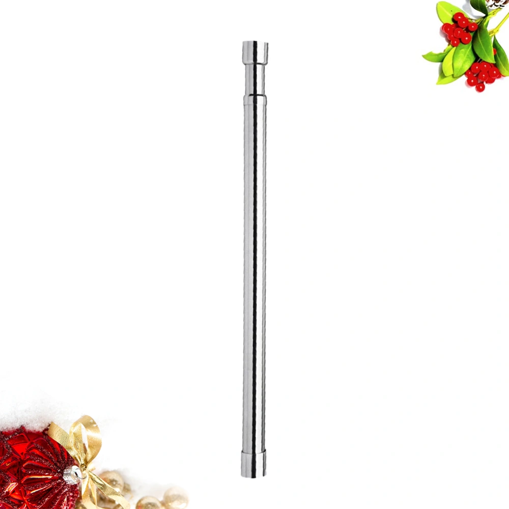 Stainless Steel Telescopic Closet Pole Thickened Adjustable Wardrobe Hanging Rod for Home - 48-80cm (Silver)