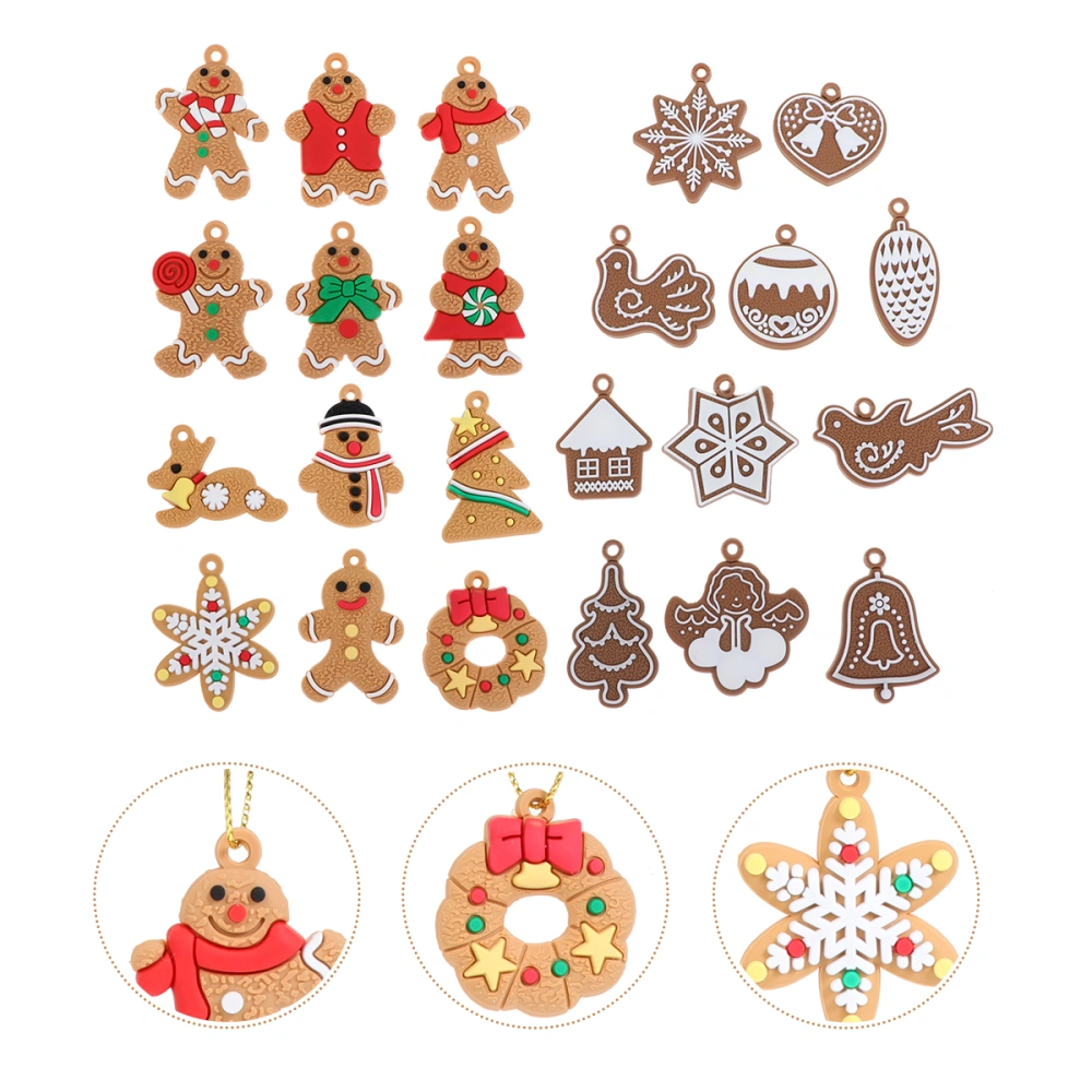 23pcs Stylish Xmas Tree Hanging Pendant Lovely Christmas Theme Hanging Ornaments