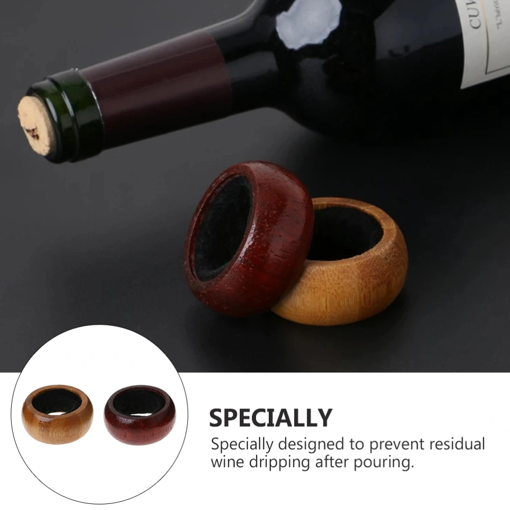 2pcs Wine Bottle Collars Creative Wine Drip Ring Drip Proof Bottle Rings