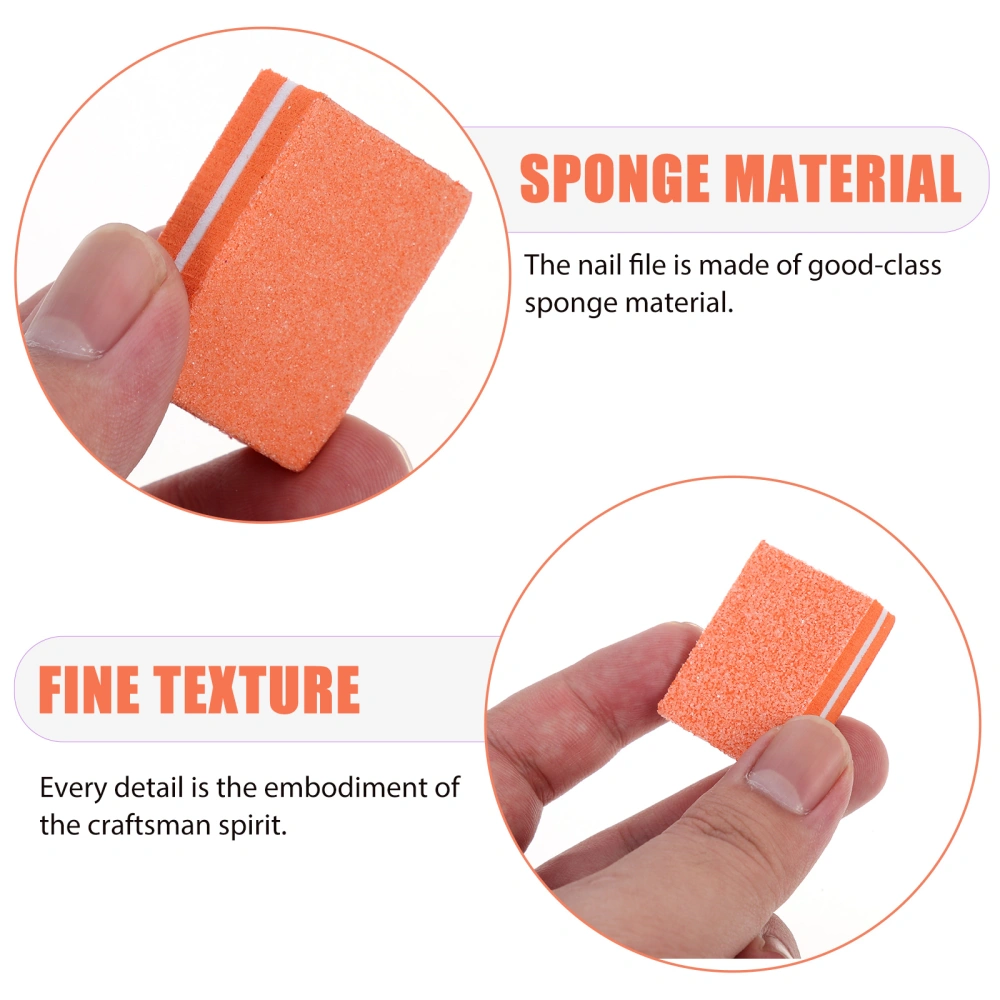 50Pcs Nail Sponge Files Manicure Files Mini Sponge Nail Buffer Blocks for Salon