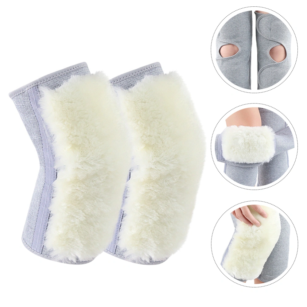 1 Pair Thickened Cashmere Knee Braces Knee Pads Leg Warmers for Winter