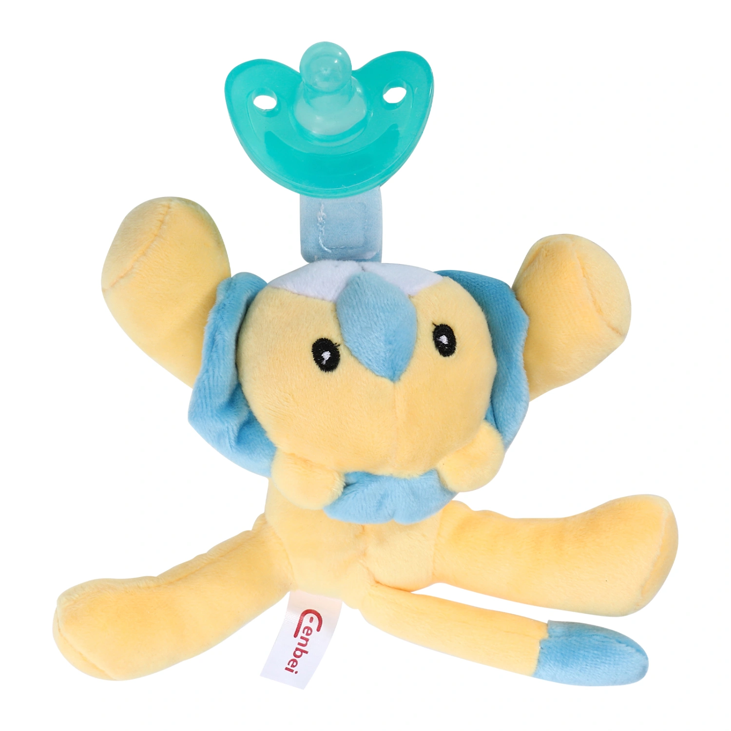 1 Set Baby Plush Detachable Pacifier with Doll Baby Sleeping Comforting Toy