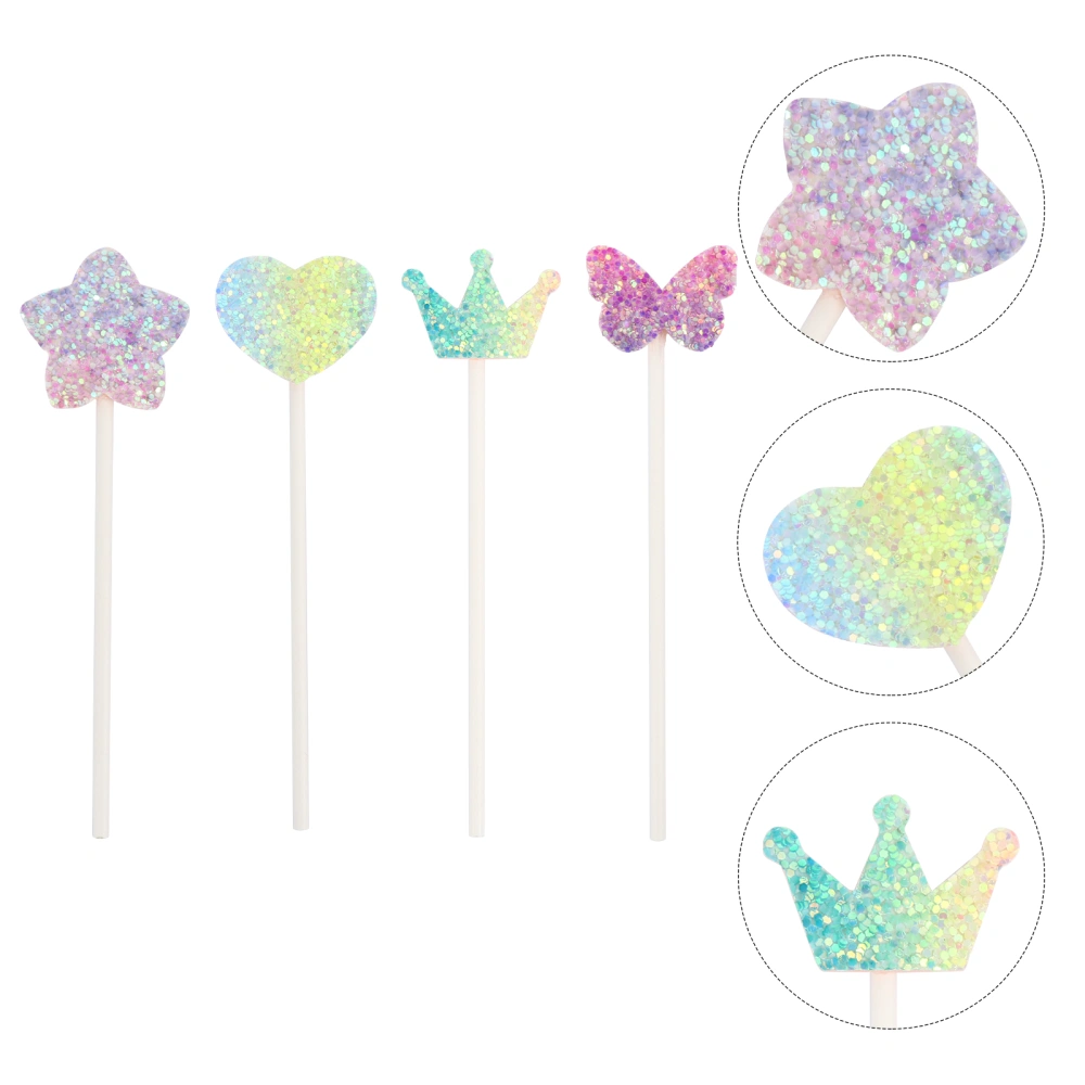 20pcs Exquisite Birthday Cake Insert Cake Ornament Cake Plug-in Cake Topper