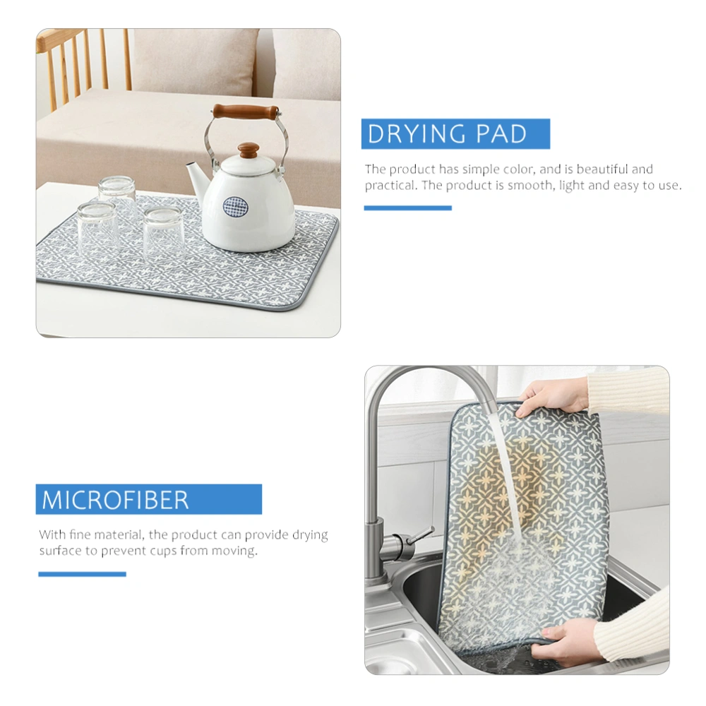 Household Drying Pad Multi-function Dish Mat Reusable Counter Mat Kitchen Accessory