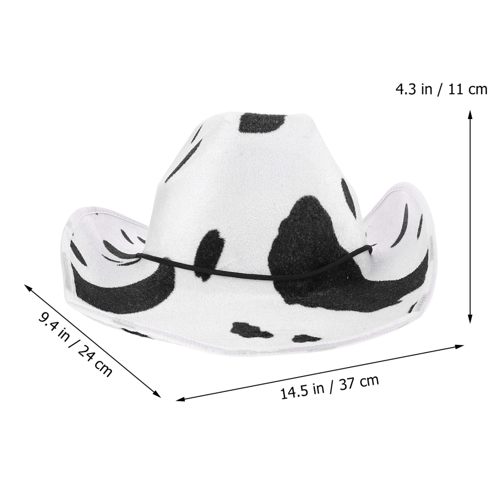 Western Style Cowboy Hats Cow Prints Cowgirls Hat Cowboy Costume Accessories Random Style