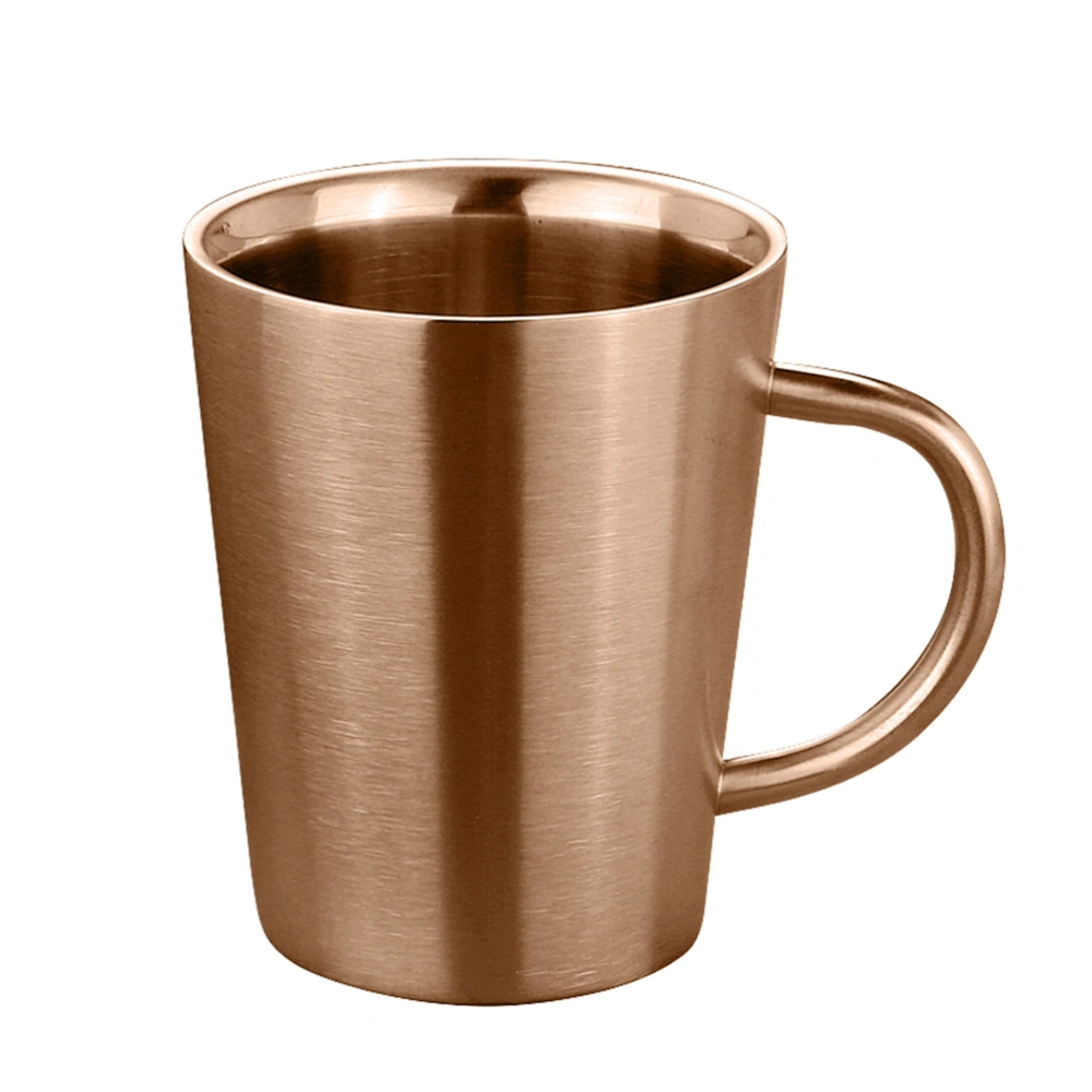 304 Stainless Steel Coffee Mugs Double-walled Insulated Coffee Cups Large Capacity Tea Cups(Rose Gold)