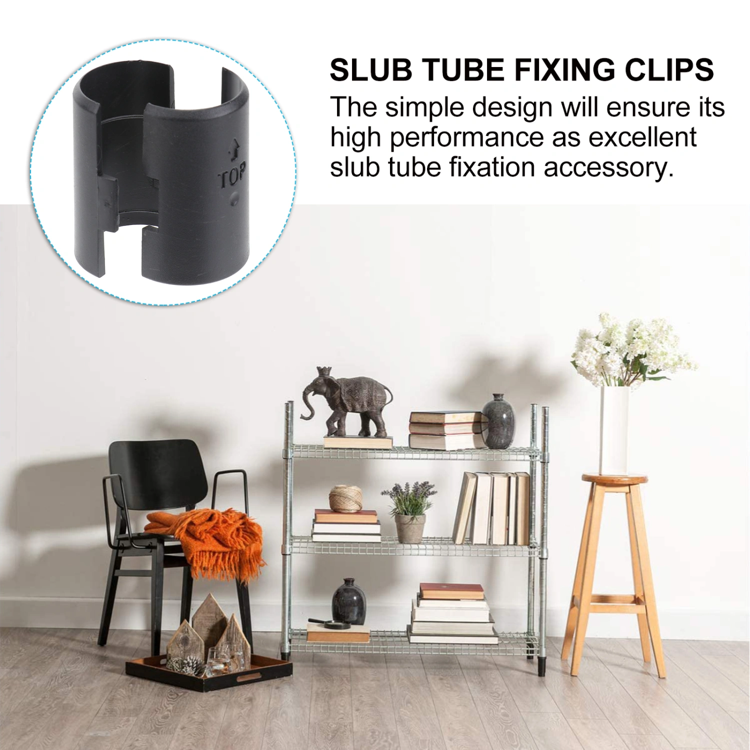 74pcs Slub Tube Fixing Clips Slub Tube Plastic Clips Slub Tube Fixed Clamp