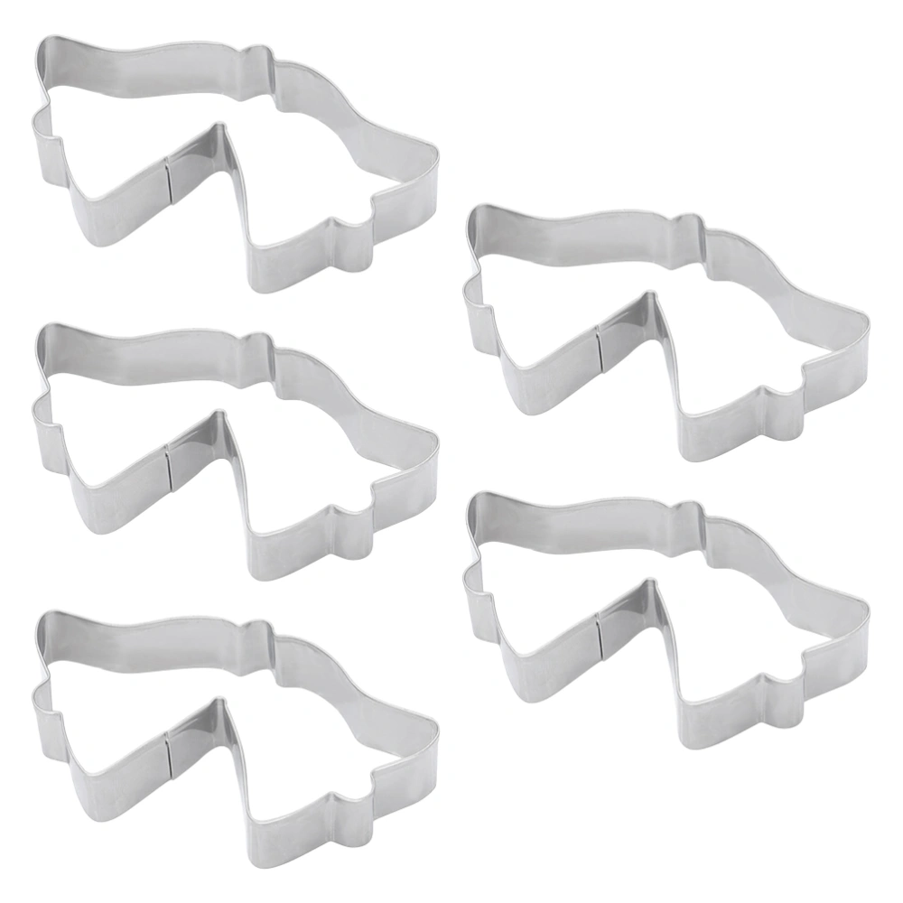 5 Pcs Christmas Double Bell Shape Cookie Cutters Stainless Steel DIY Mold Biscuits Mold Kitchen Utensil Baking Tool for Bakery Restaurant