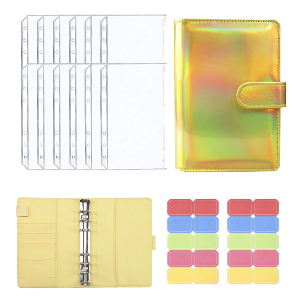 1 Set Cash Budget Binder Schedule Budget Binder Portable Travel Budget Binder (A6 Size)