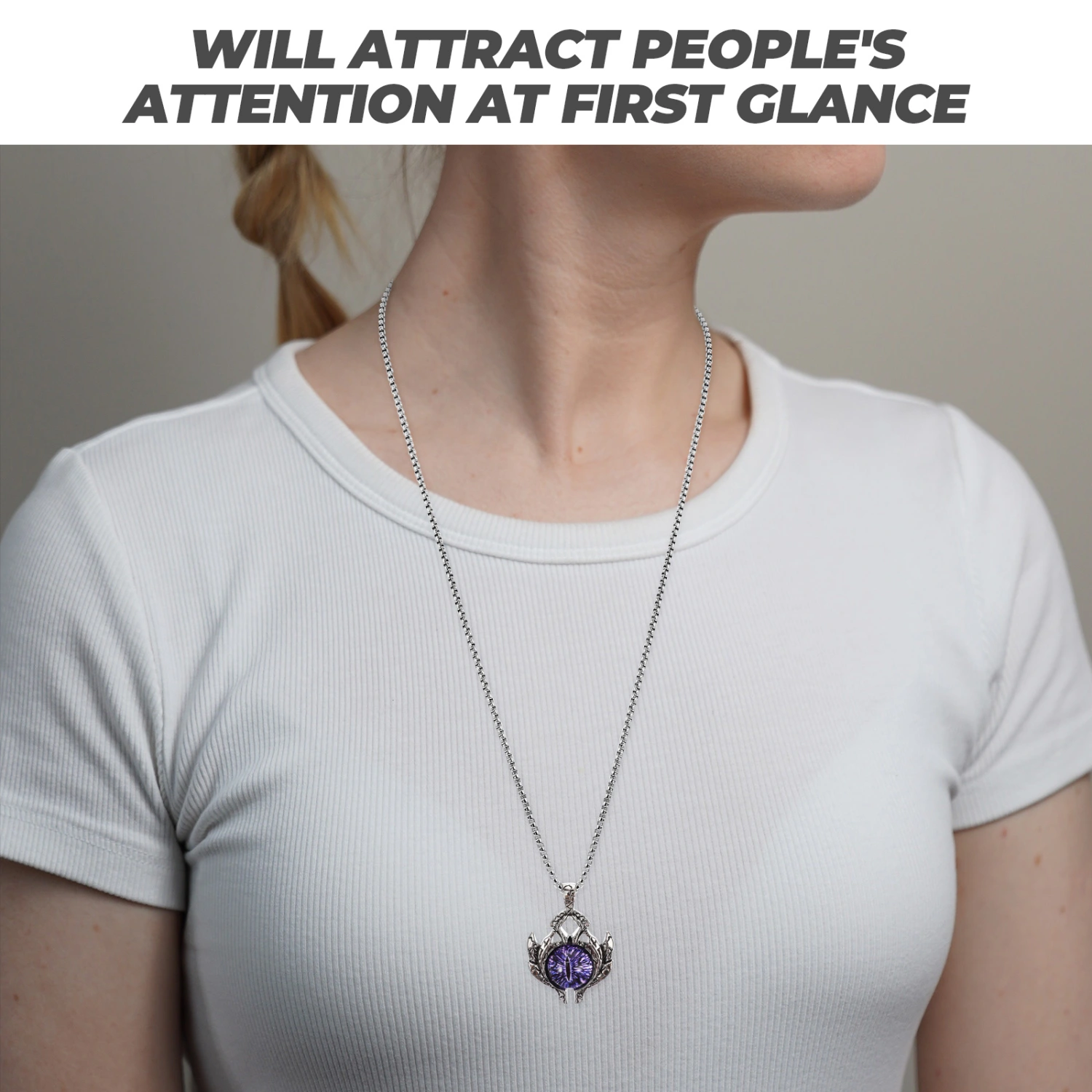 Evil Eye Necklace Stainless Steel Neck Chain Evil Eye Pendant Necklace Chain