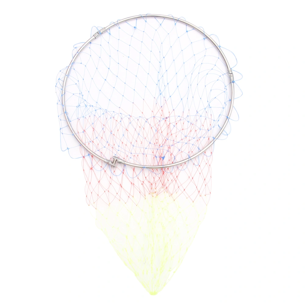 1PC Stainless Steel Fishing Net Special Fishing Net Heads Foldable Fishing Net Tear-resistant Salvage Net Portable Fishing Accessories for Fishing Use (Colorful Nylon Style)