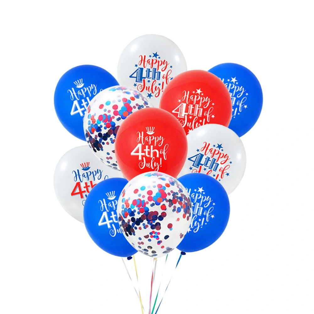 24pcs Decoartive Party Balloons Beautiful Balloons Printed Balloon Decoration Independence Day Cheering Balloons (Assorted Color）