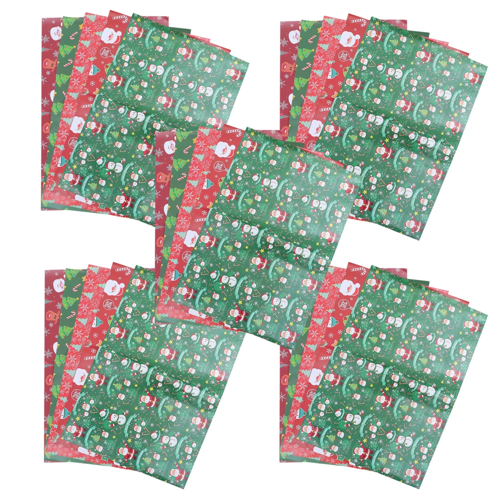 25 Sheets Exquisite Gift Wrapping Paper Xmas Wrapping Paper Xmas Packing Paper