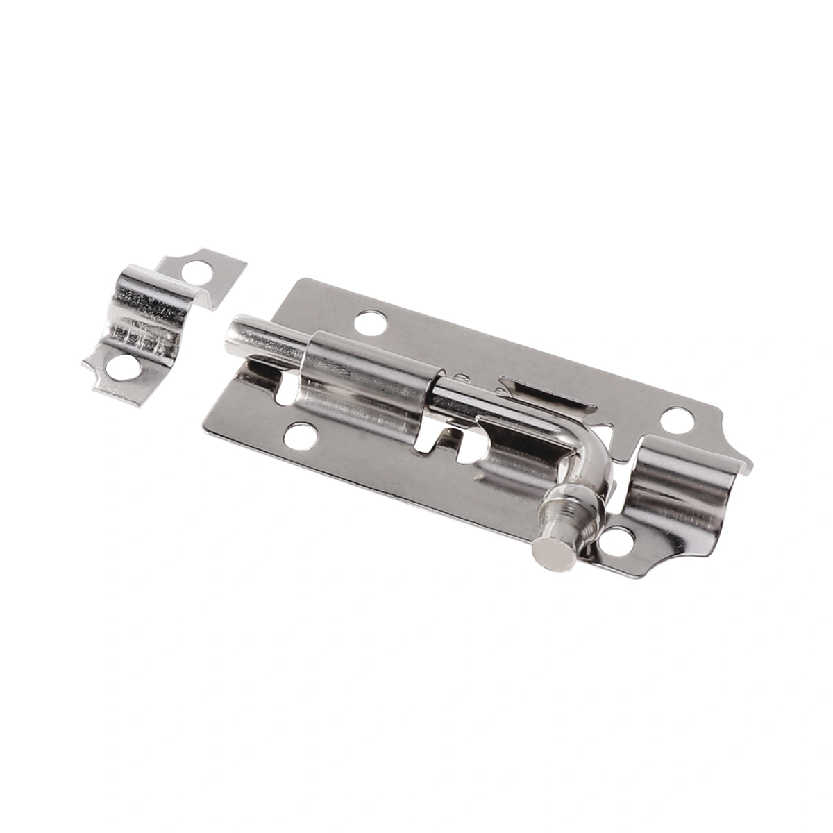 12Pcs 3Inches Stainless Steel Door Latch Small Size Durable Simple Metal Safety Bolt for Home with 72Pcs Screwings(Silver)