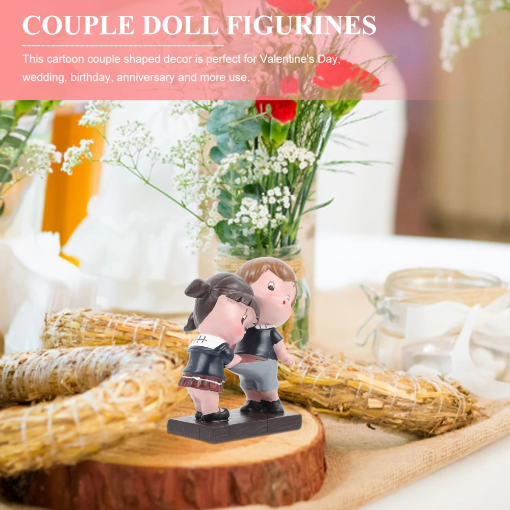 Cartoon Lovely Couple Resin Figurines Miniatures Fairy Garden Home Decor Craft