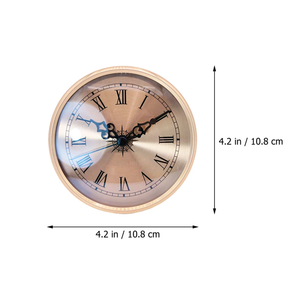 1 Set DIY Mute Clock Decorative Wall Clock Retro Style Clock Metal Quartz Clock