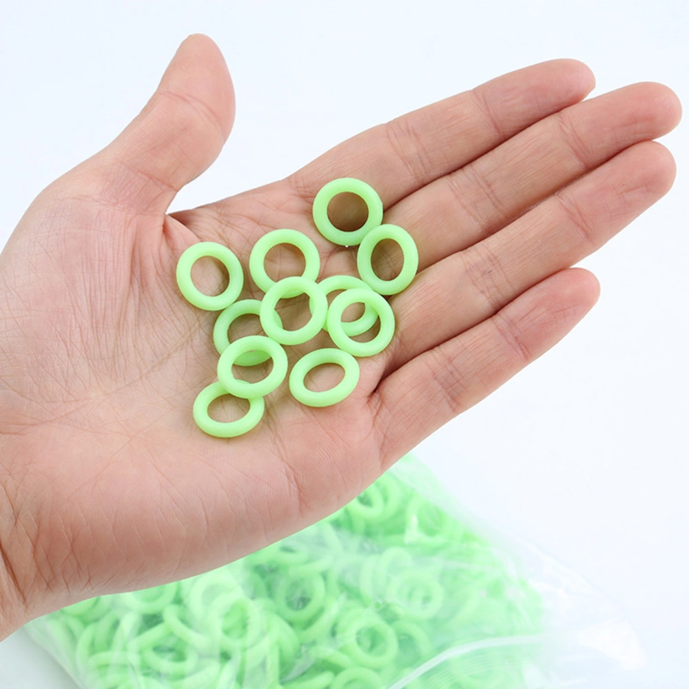 50 Pcs Camping Stake Fluorescent Ring Night Vision Multi-functional Tents Accessories (Light Green)