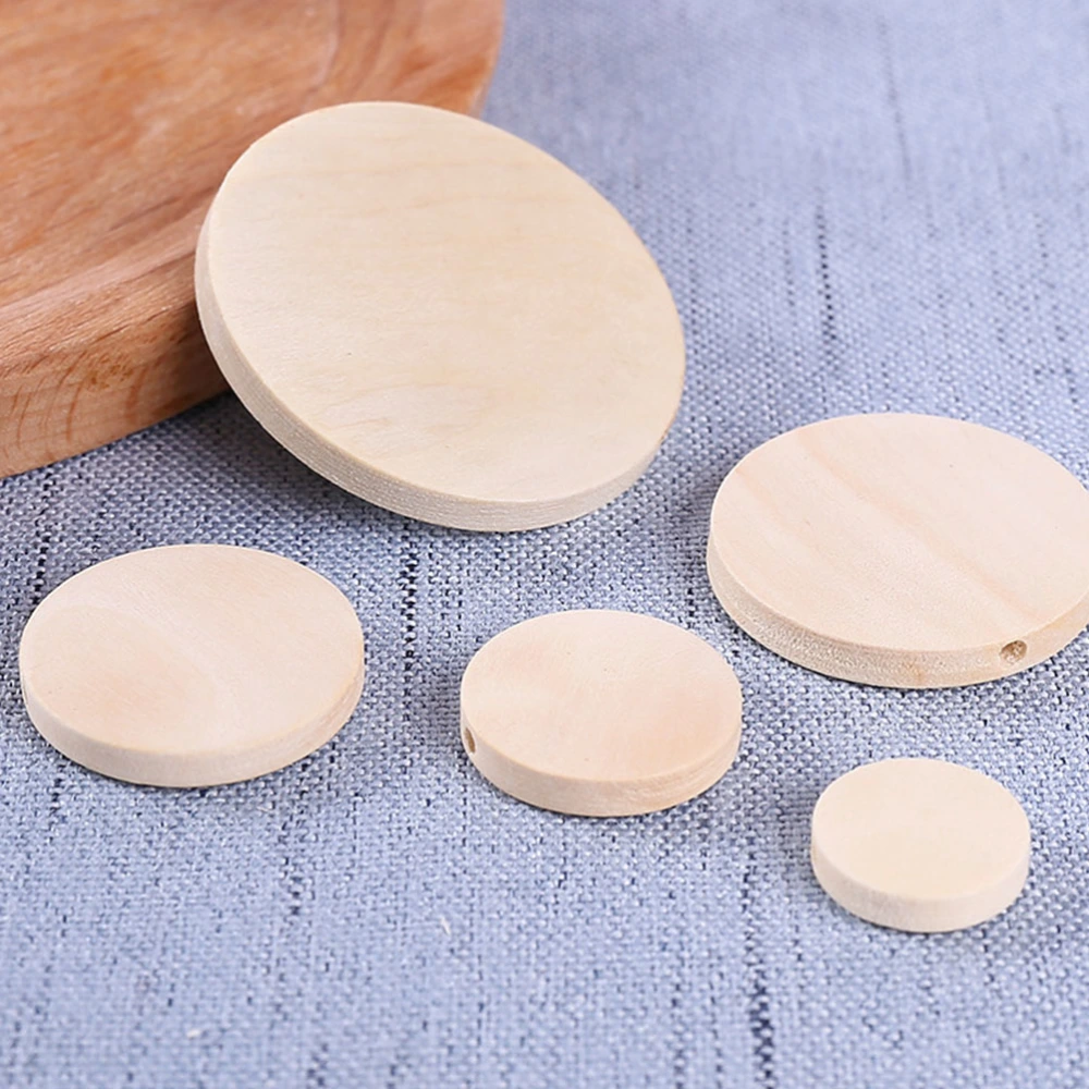 100pcs Unfinished Wooden Earrings with Hole DIY Crafts for Jewelry Making