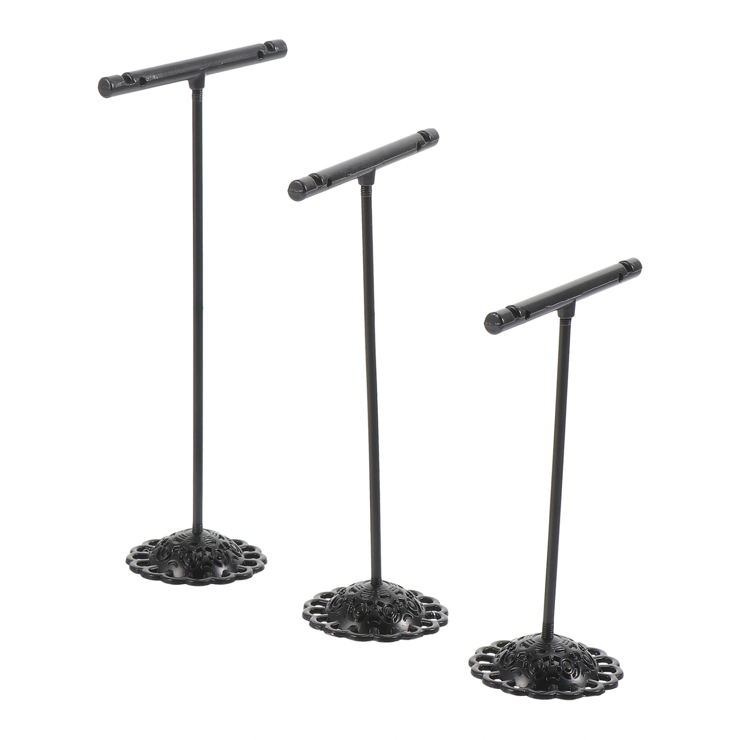 3Pcs T Shape Earring Stand One Piece Metal Earring Rack Display Storage Rack