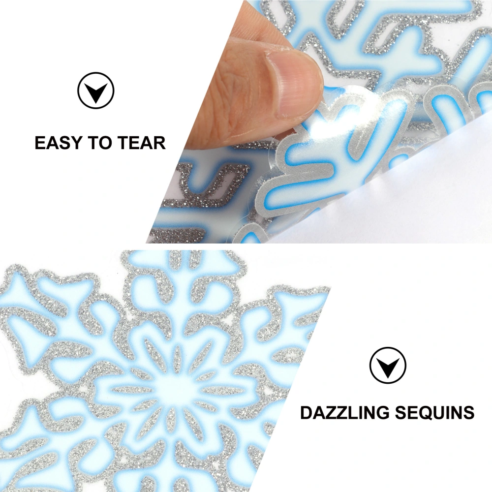 4pcs Christmas Window Clings Christmas Snowflake Decal Window Stickers