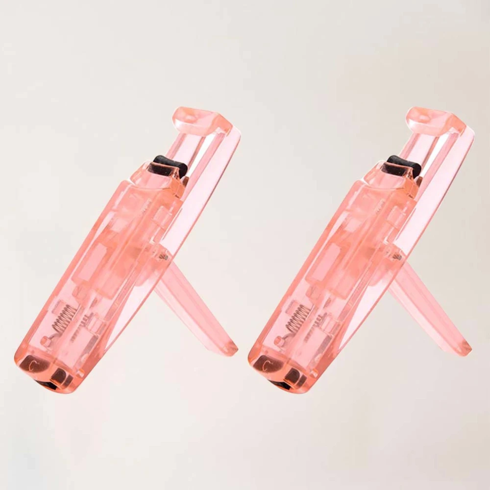 2pcs Mini Car Shape Plastic Eyelashes Curlers Long Lasting Partial Eye Lashes Curling Device Beauty Makeup Tool Eyelash Tweezers (Pink 6.8*1.5*1.3)