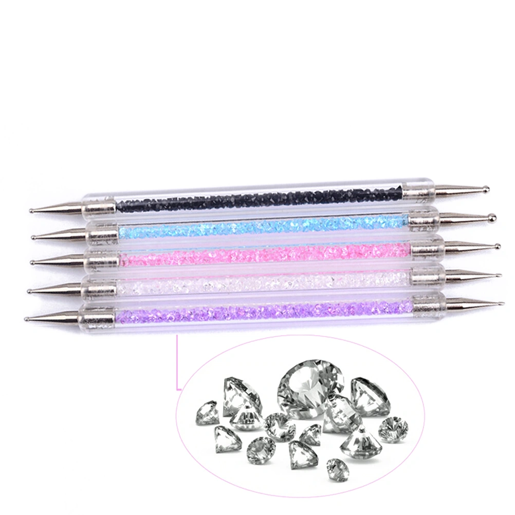 5pcs 2 Way Dotting Pen Tool Nail Art Tip Dot Paint Manicure Kit