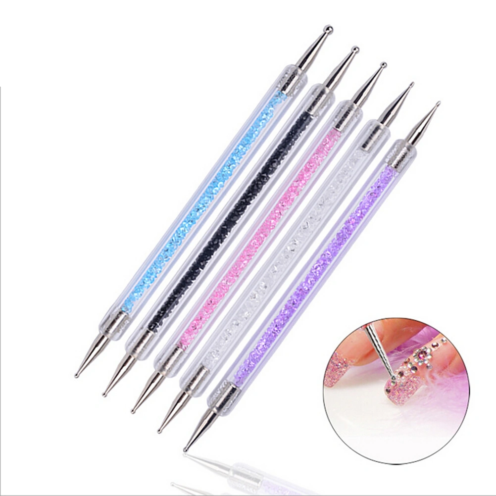 5pcs 2 Way Dotting Pen Tool Nail Art Tip Dot Paint Manicure Kit