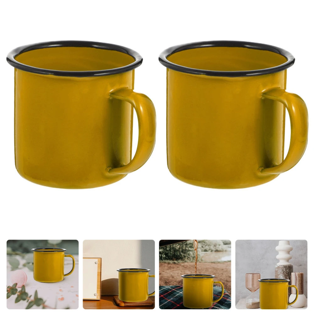 2Pcs Household Milk Mugs Vintage Coffee Mugs Multi-function Coffee Cups Milk Supply