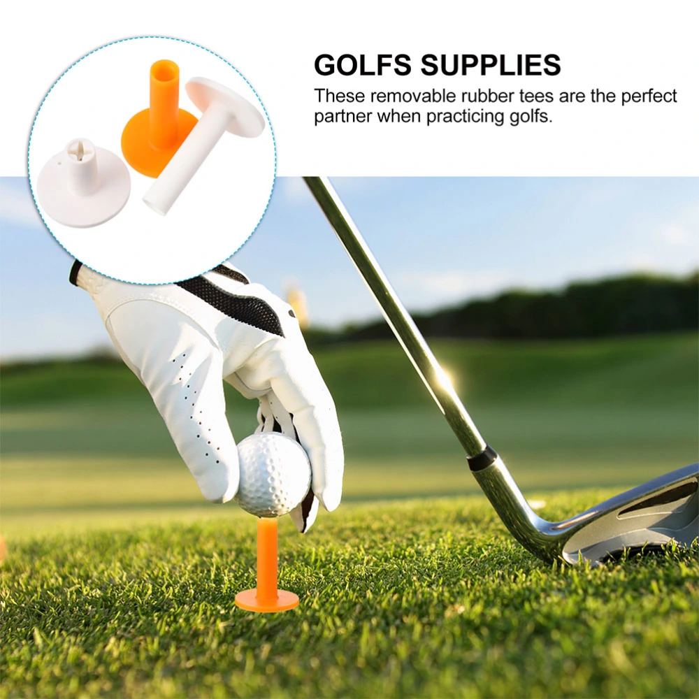 12pcs Rubber Golfs Tees Driving Range Golfs Tee Portable Golfs Balls Holder Golfs Accessories